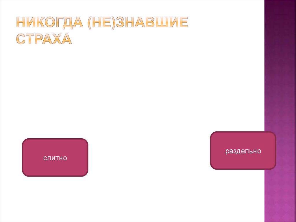 Никогда (не)знавшие страха