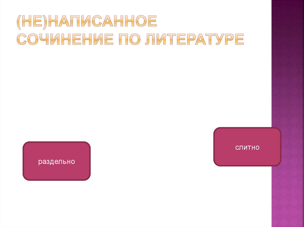 (не)написанное сочинение по литературе