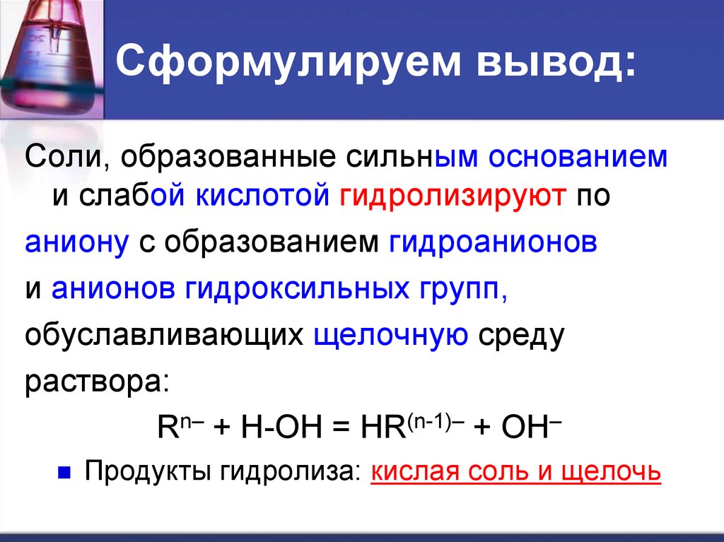 Сформулируйте вывод