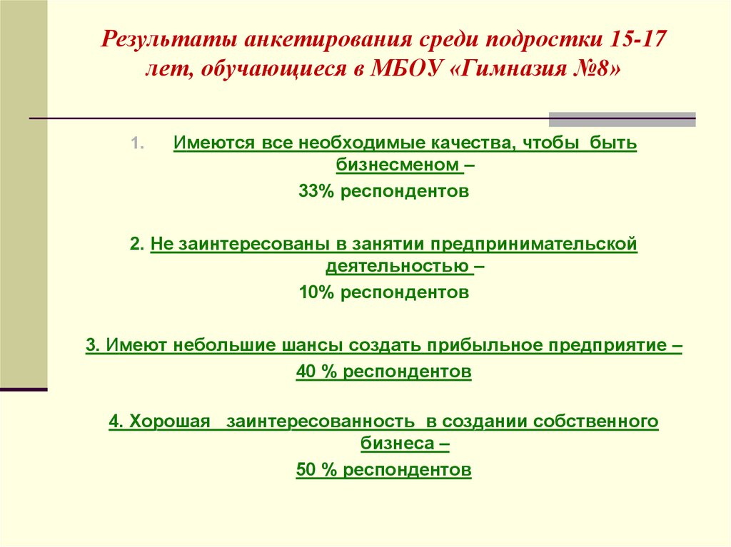 Предпринимательская деятельность подростков проект 10 класс