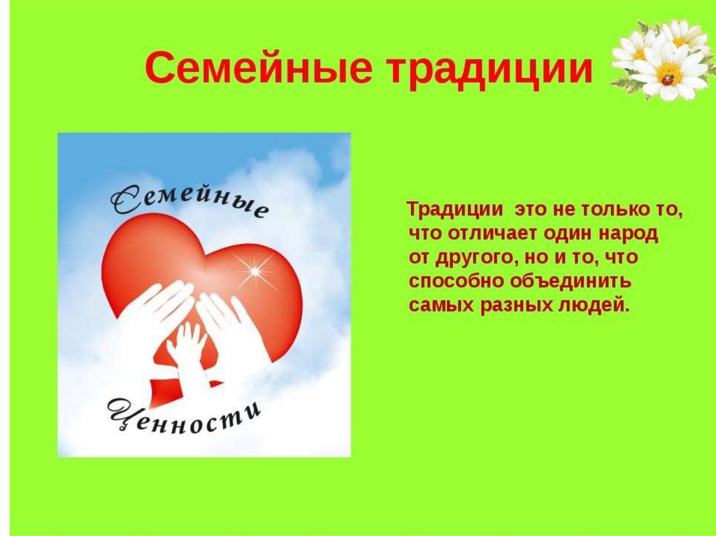 Презентация проекта семейные традиции