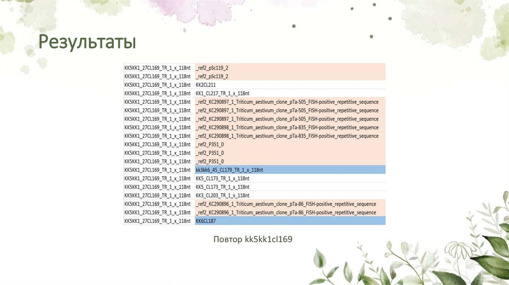 Результаты