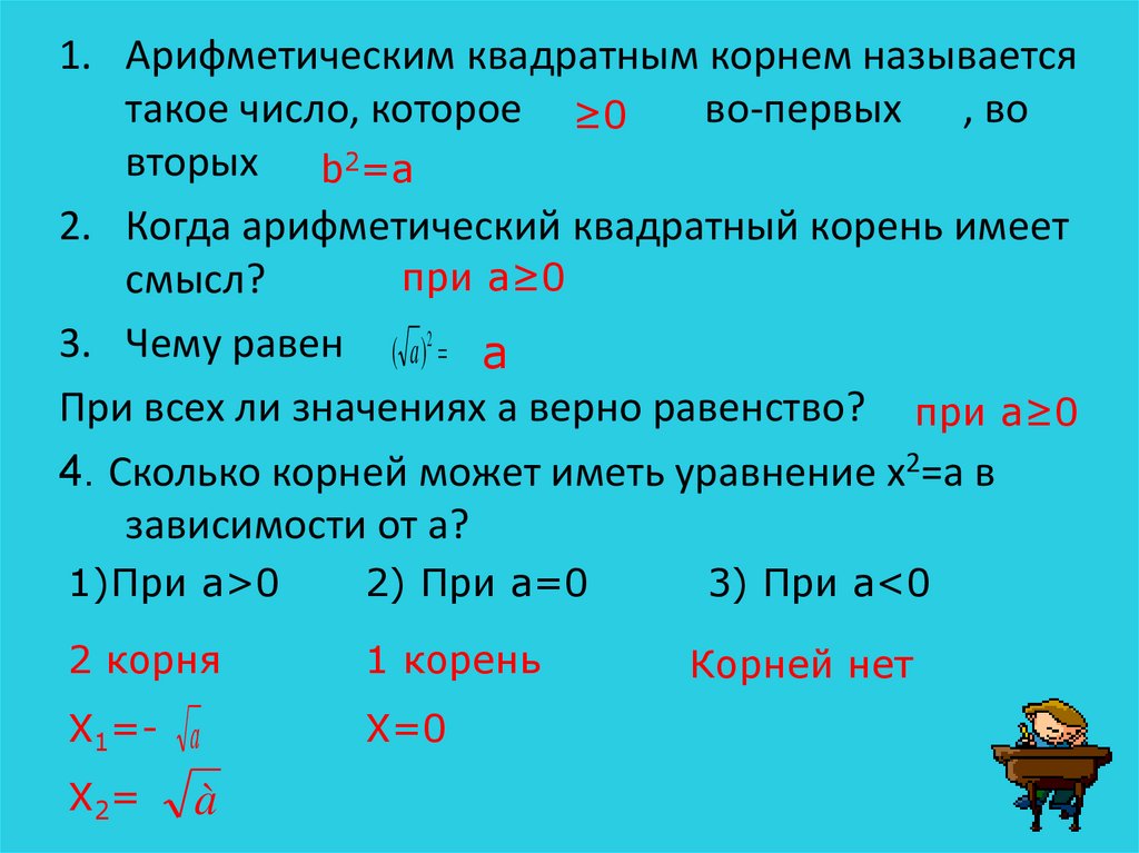 Презентация квадратный корень арифметический квадратный корень 8 класс макарычев