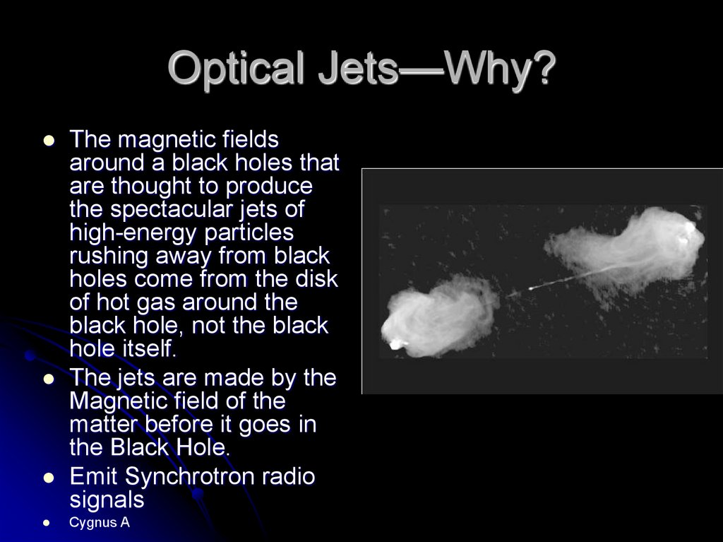 Optical Jets—Why?