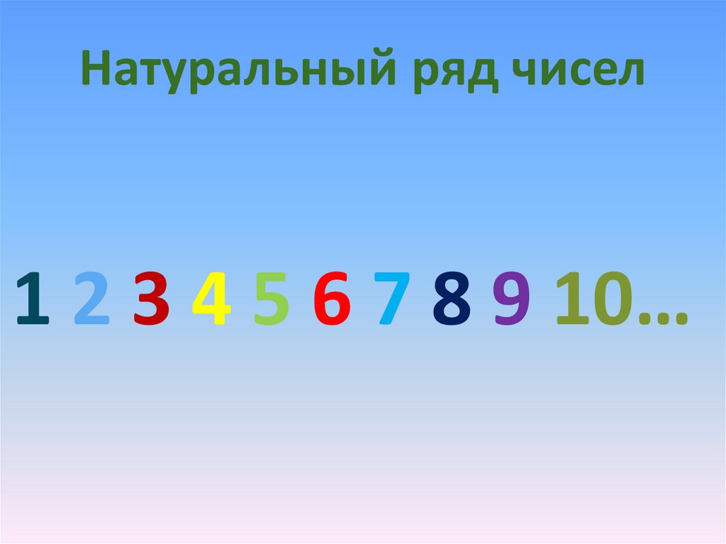 1 класс натуральный ряд чисел презентация