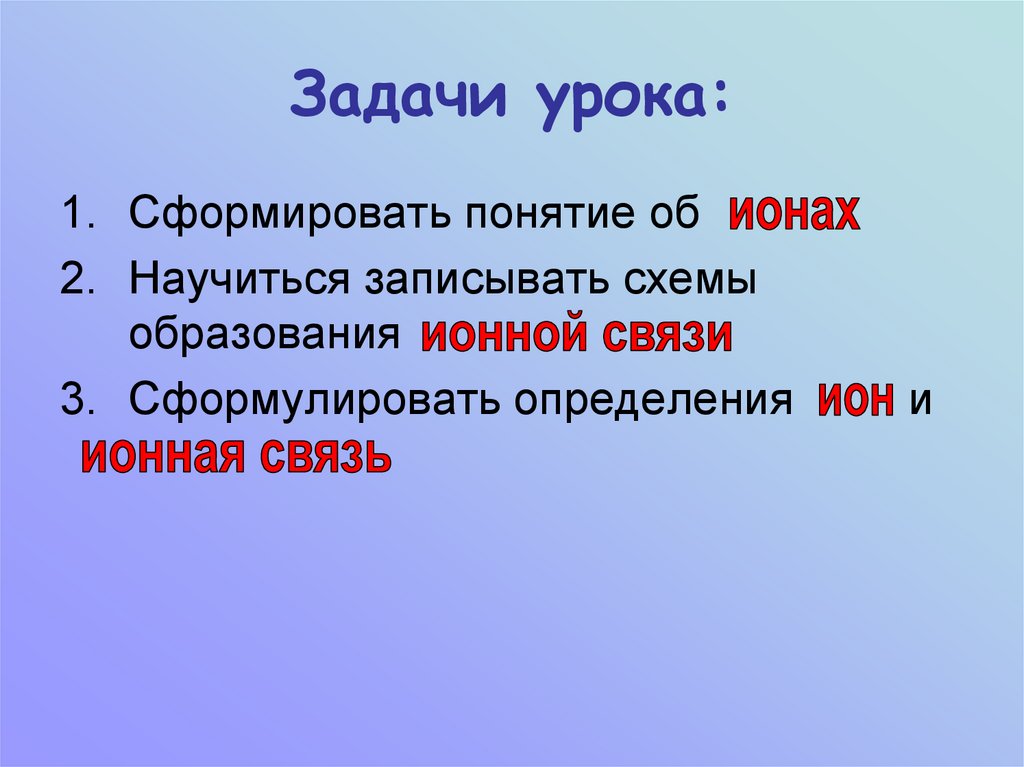 Ионная связь презентация 8 класс