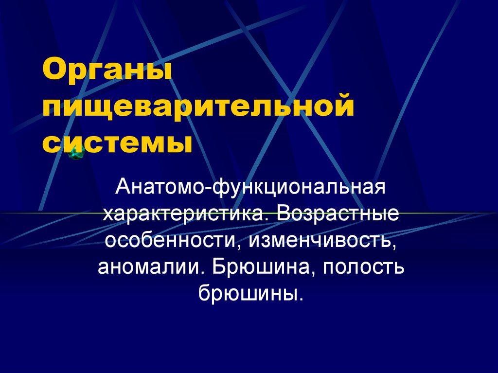 Возрастные особенности пищеварительной системы презентация