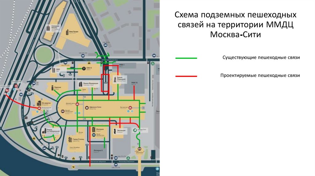 Схема подземного перехода