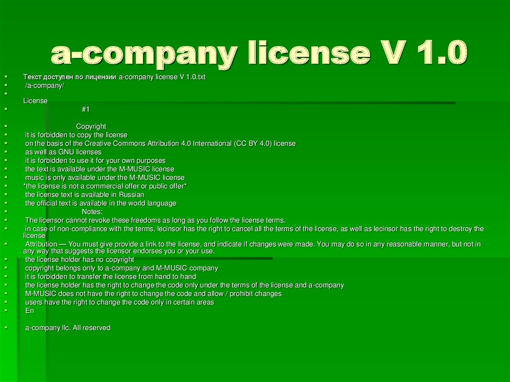 a-company license V 1.0