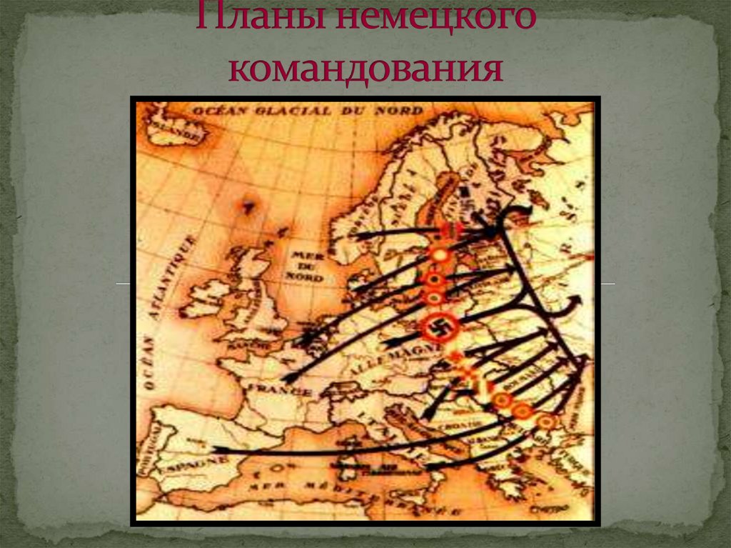 Планы немецкого командования