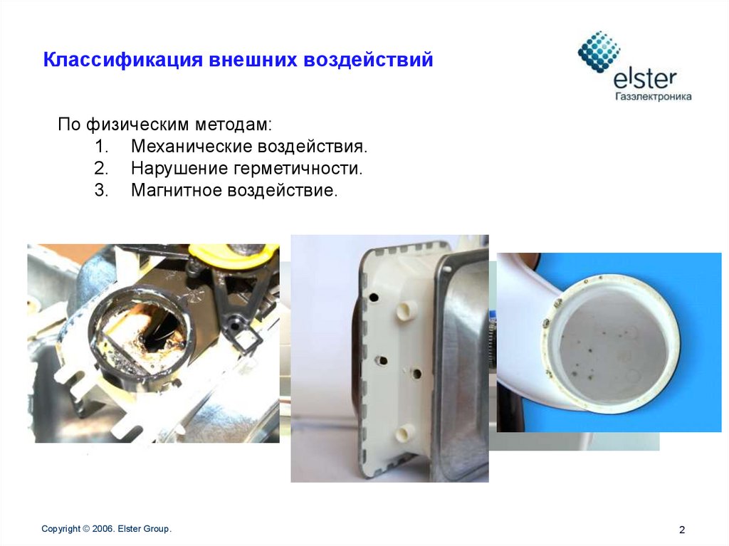 Классификация внешних воздействий