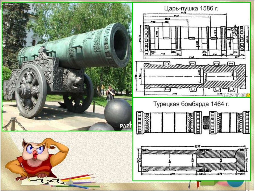 Чертежи макета старинной пушки