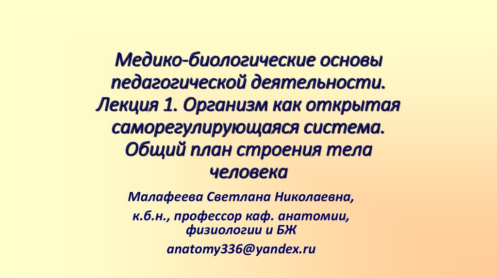 План по теме рынок как саморегулирующаяся система