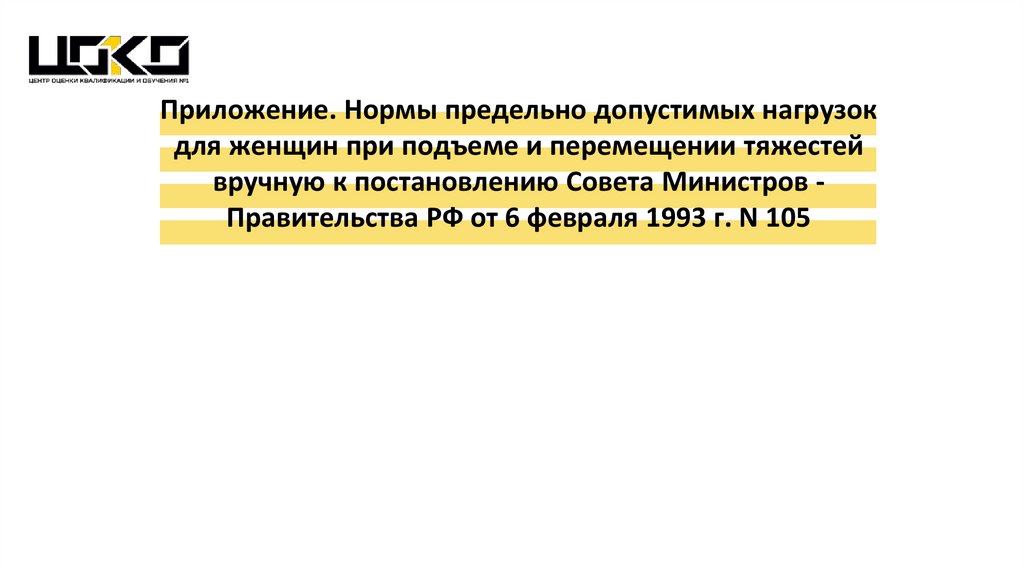 Об утверждении предельно допустимых норм нагрузок для женщин при