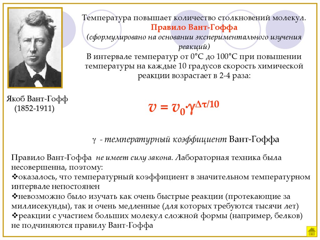 Скорость реакции человека в миллисекундах. Реакция вант Гоффа. Энергия активации вант Гофф. Формула вант Гоффа скорость химической реакции. Якоб вант Гофф вклад в органическую химию.