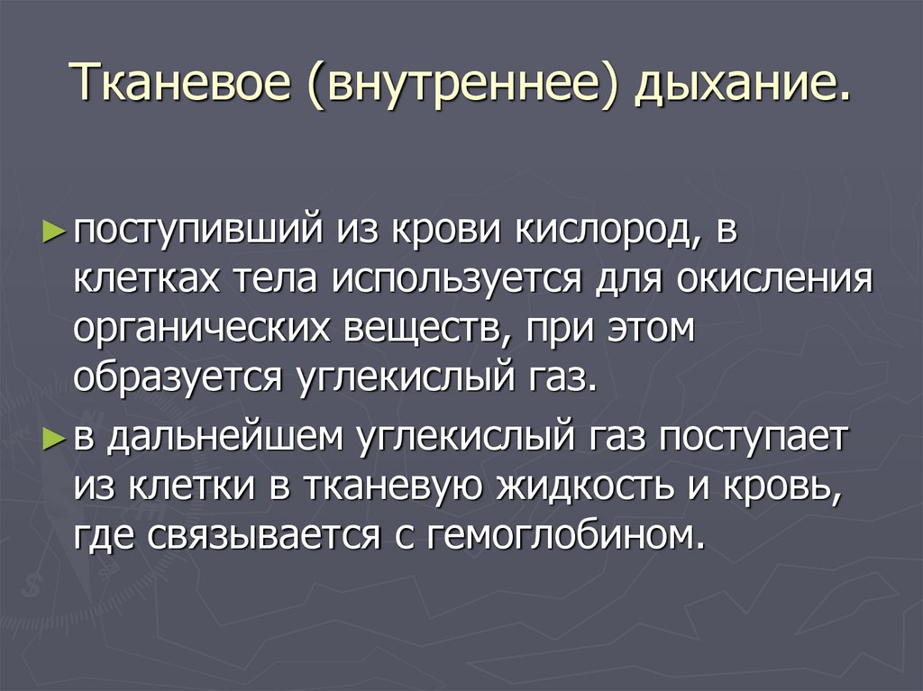 Признаки внутреннего дыхания