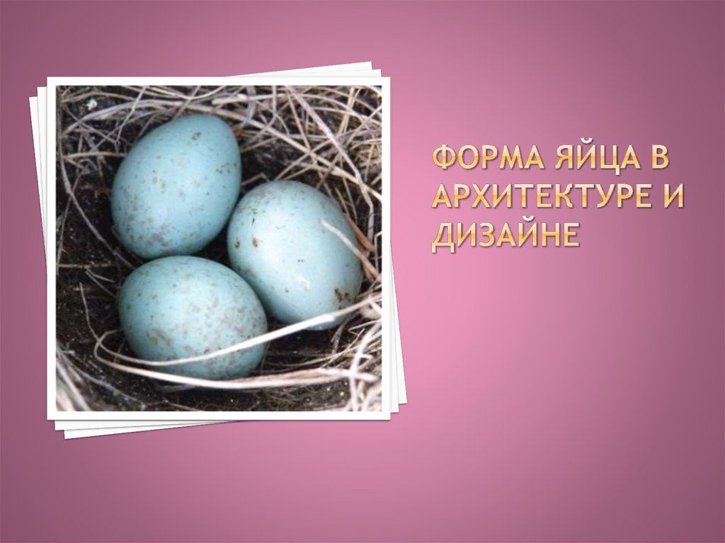 Форма яйца в архитектуре и дизайне