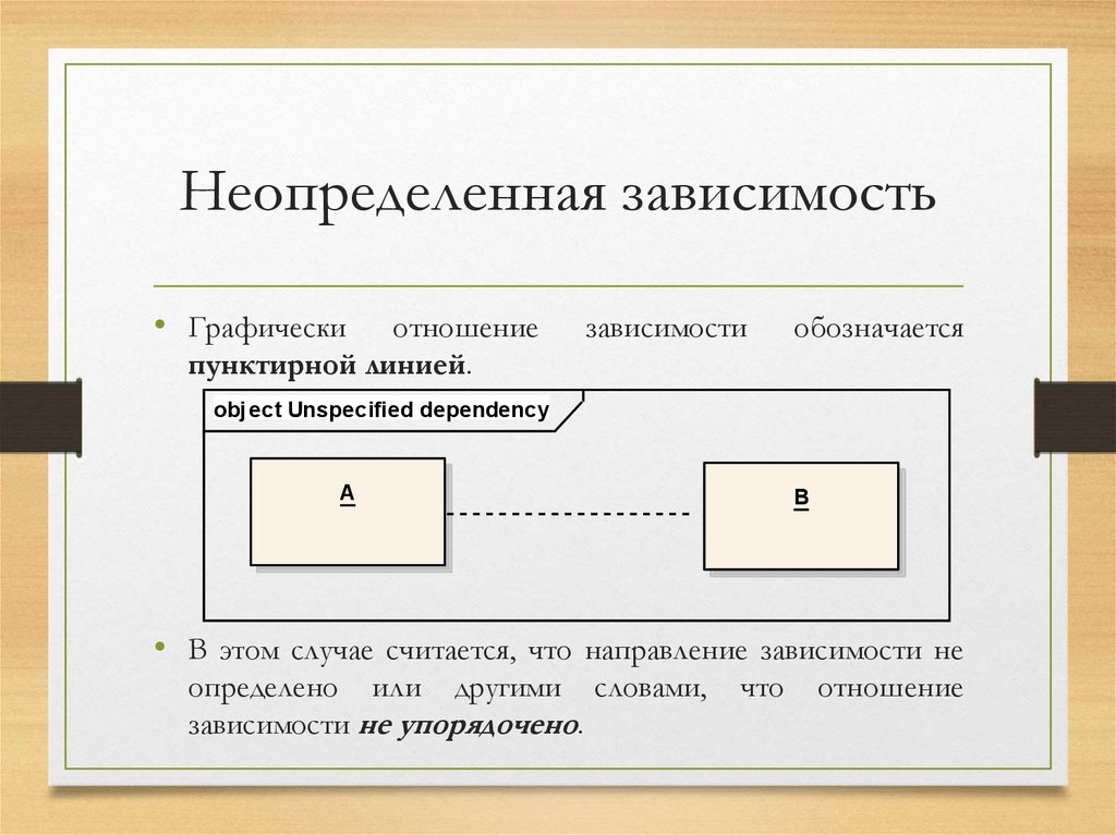 Неопределенная зависимость