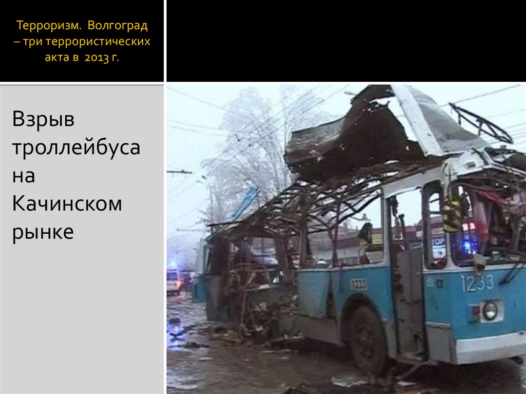 Терроризм. Волгоград – три террористических акта в 2013 г.
