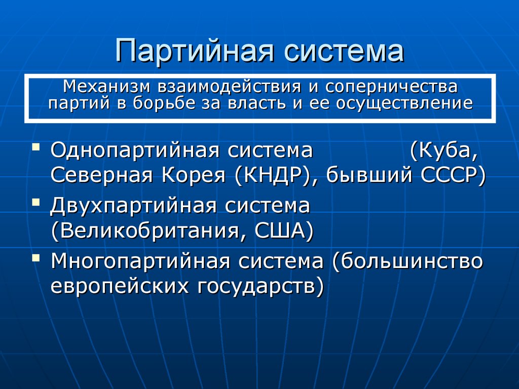 Связь избирательной системы и партийной системы