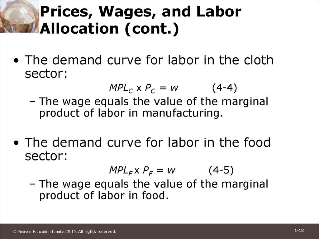 Prices, Wages, and Labor Allocation (cont.)
