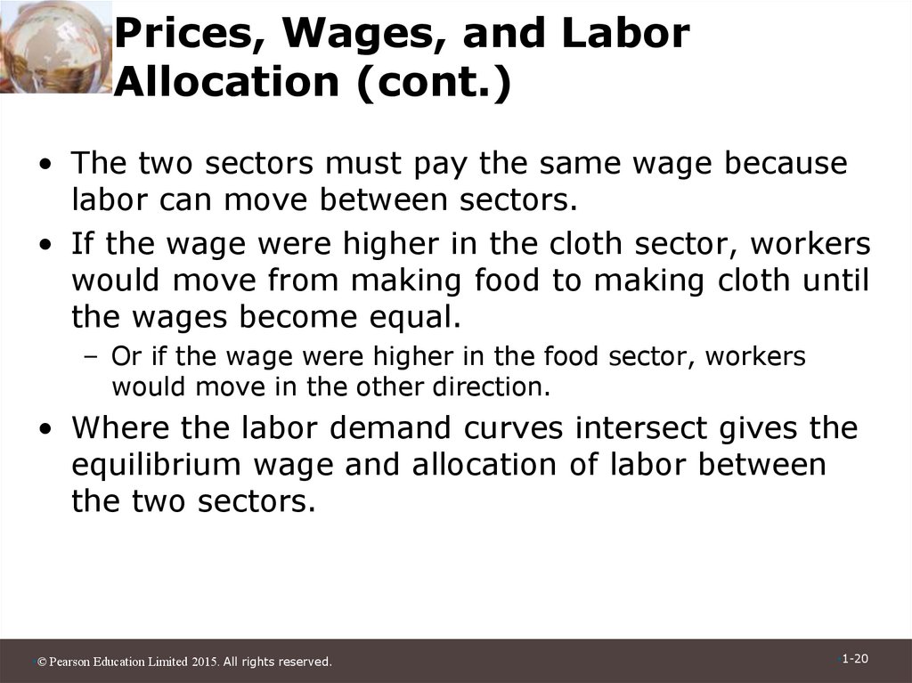 Prices, Wages, and Labor Allocation (cont.)