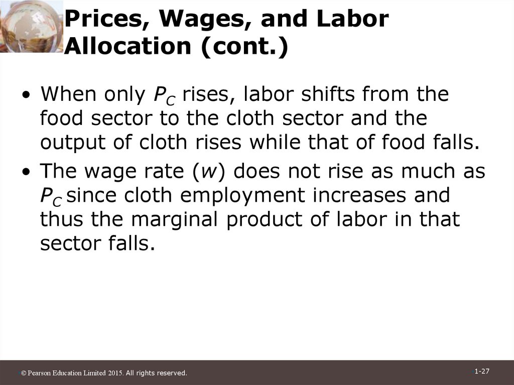 Prices, Wages, and Labor Allocation (cont.)