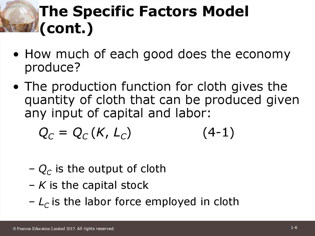 The Specific Factors Model (cont.)
