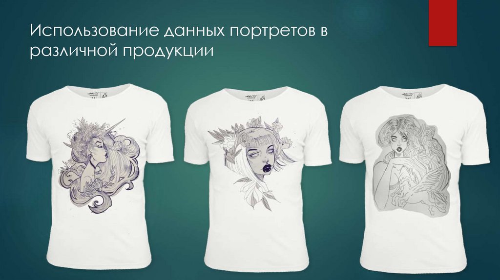 Использование данных портретов в различной продукции