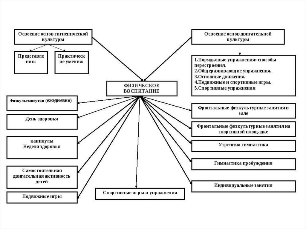 Отделы физкультуры. Схема основных понятий физической культуры. Система физической культуры схема. Структура физической культуры личности. Физическое воспитание структурно-логические схемы.