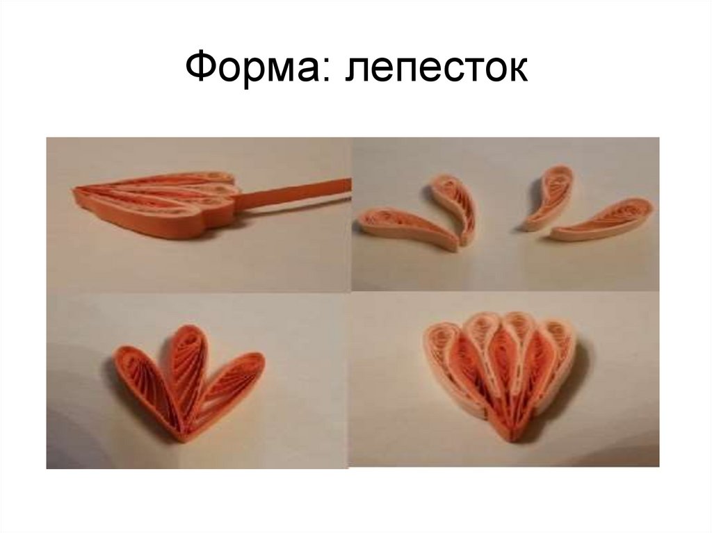 Форма: лепесток