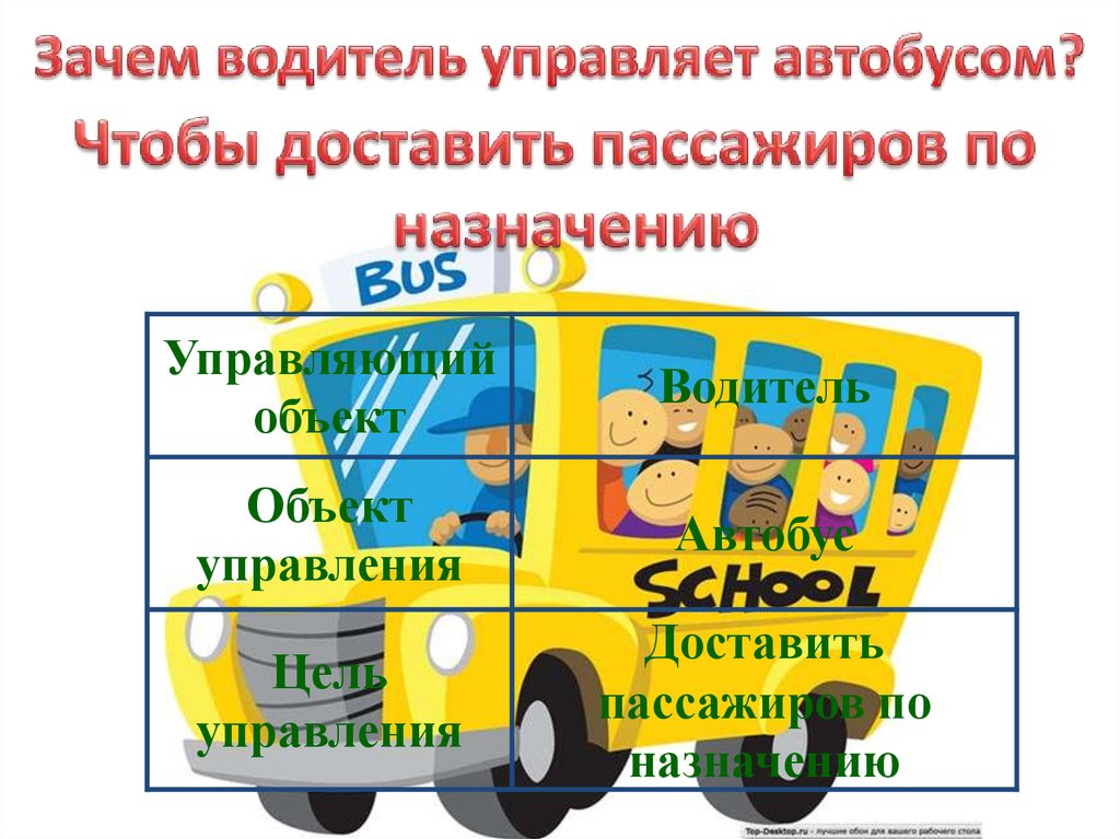 Зачем водитель управляет автобусом?
