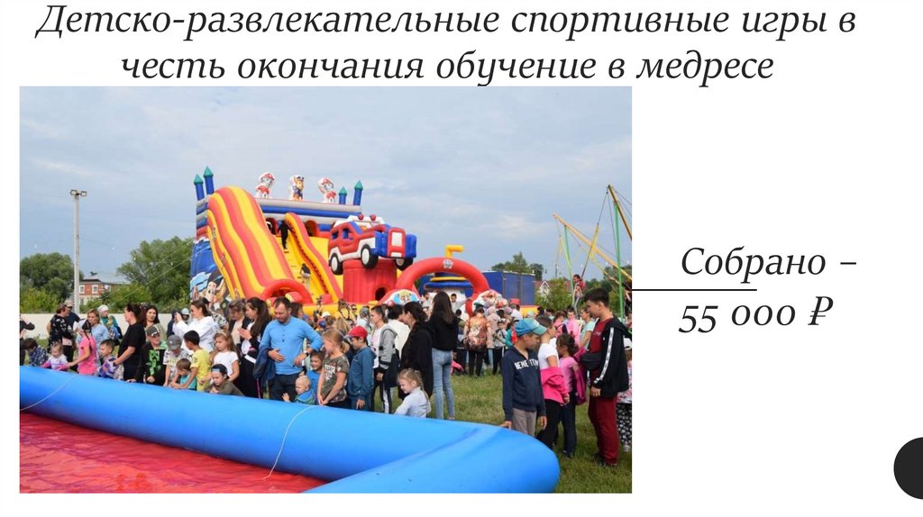 Детско-развлекательные спортивные игры в честь окончания обучение в медресе