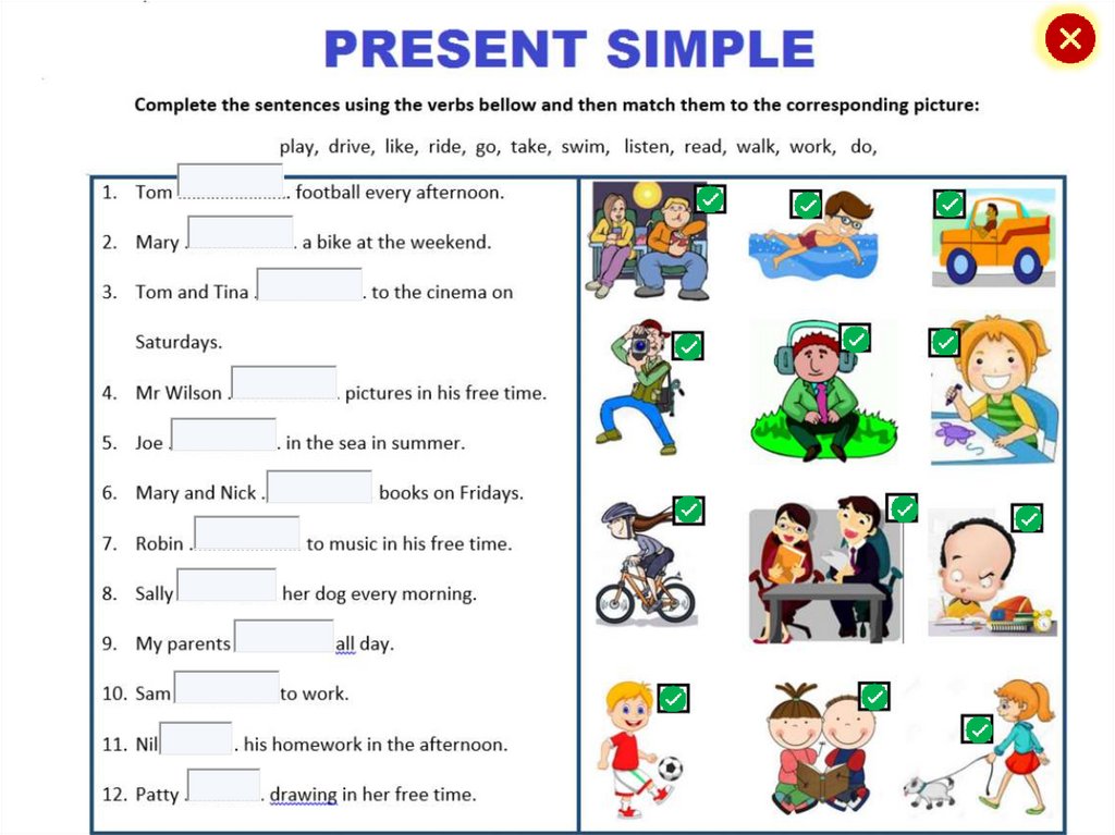 Present Simple Cwiczenia Online Klasa 5