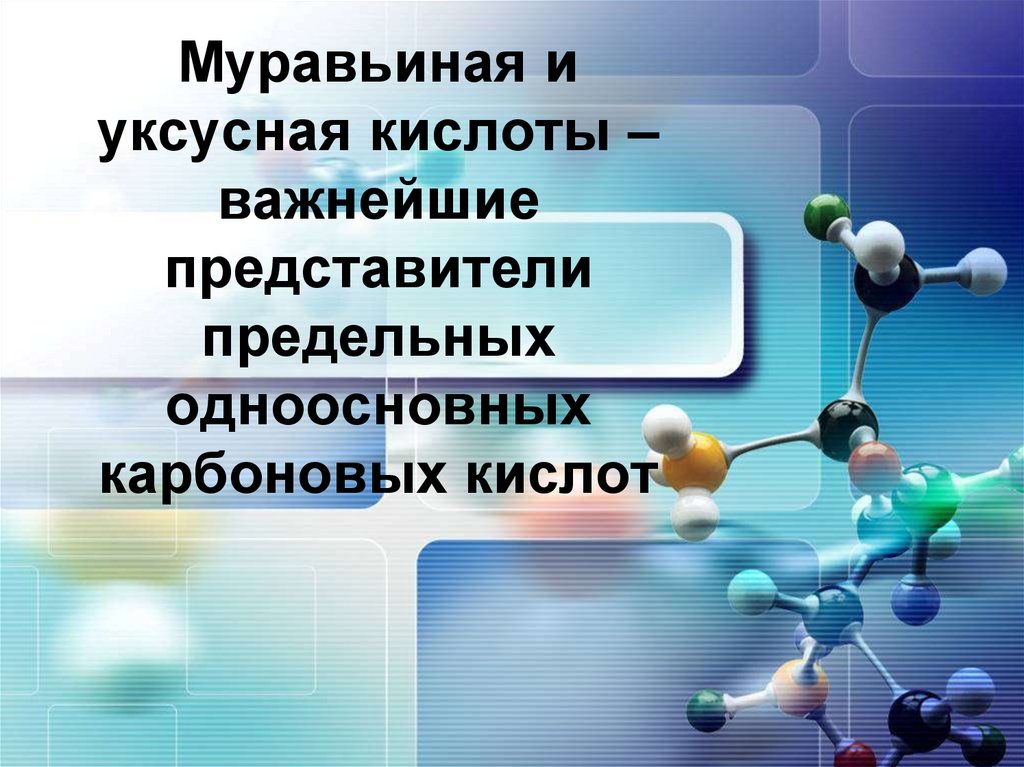 Уксусная кислота презентация по химии 10 класс