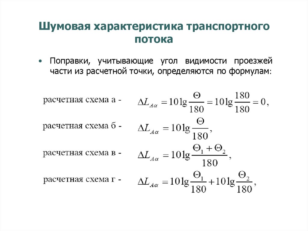 Графическая модель уровня транспортного шума