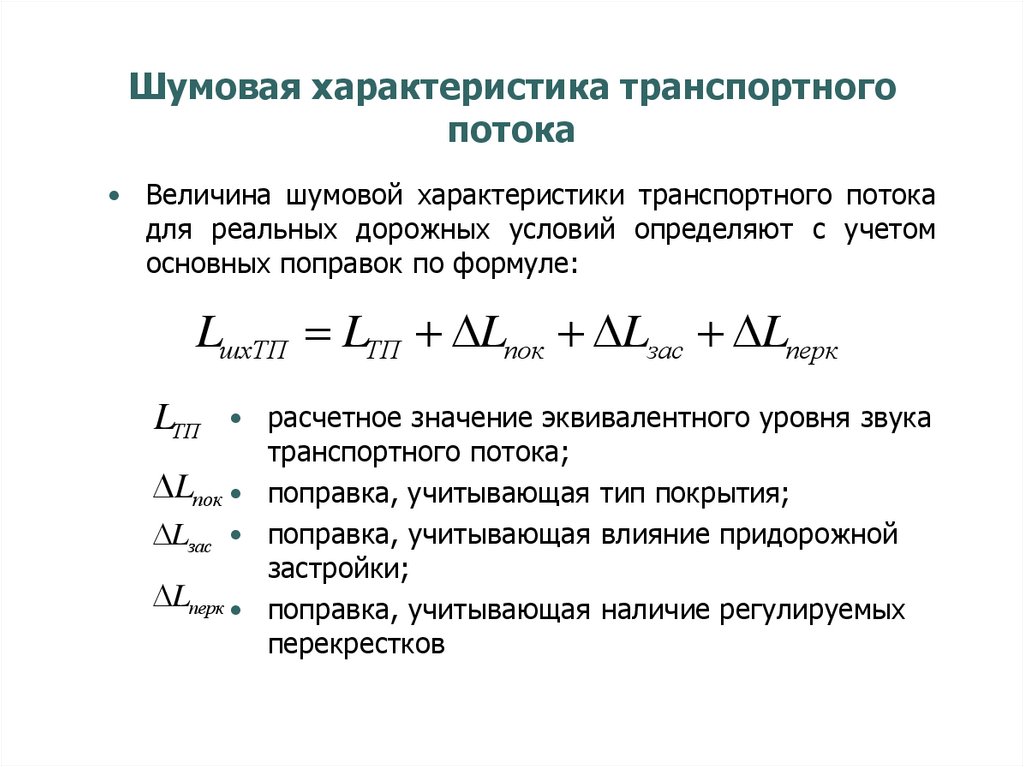 Графическая модель уровня транспортного шума