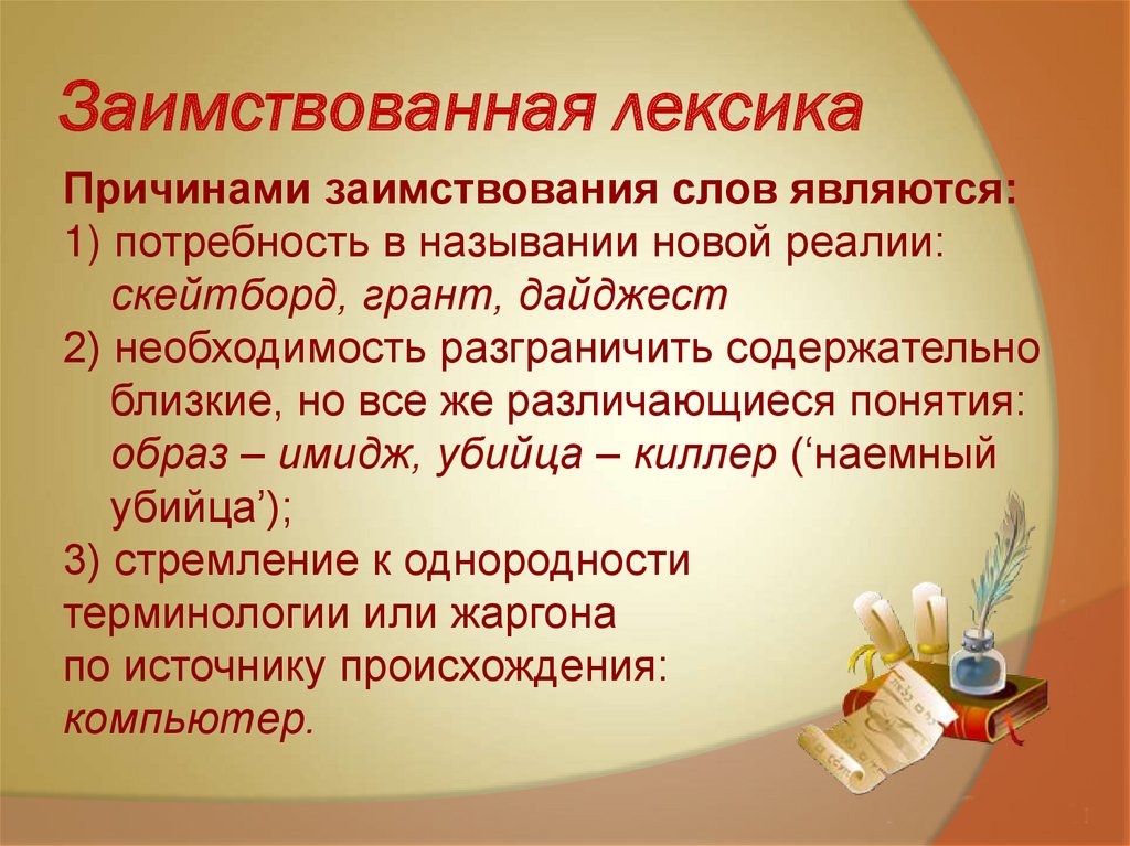 Иноязычная лексика в русском языке презентация