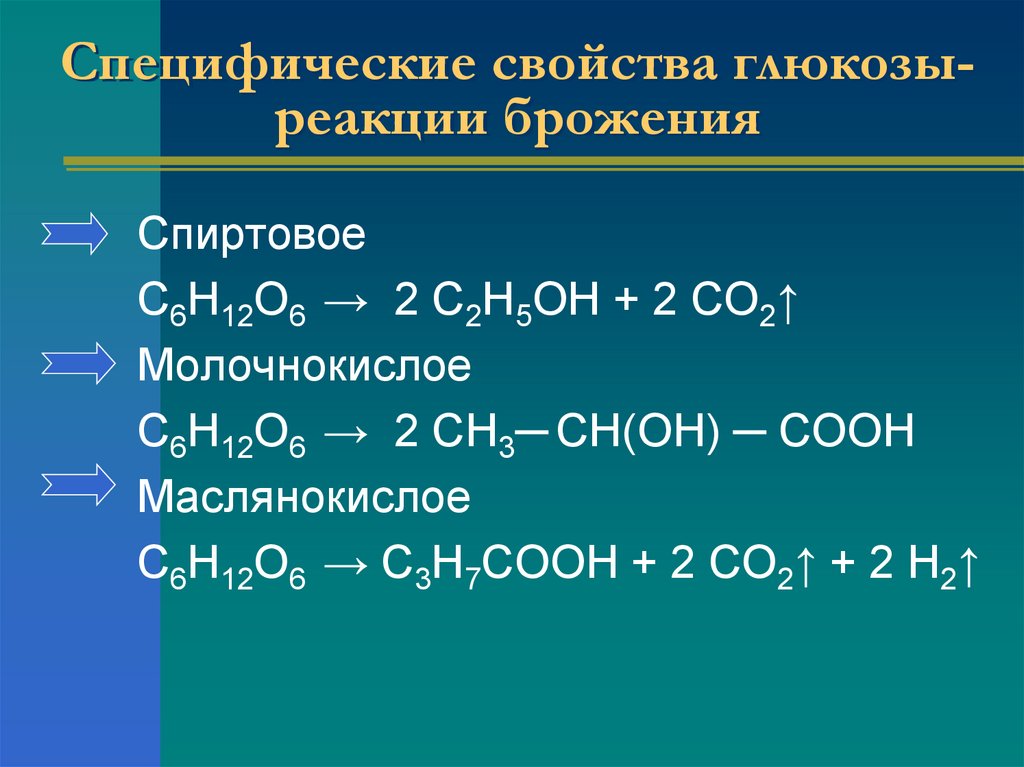 Брожение глюкозы продукт реакции
