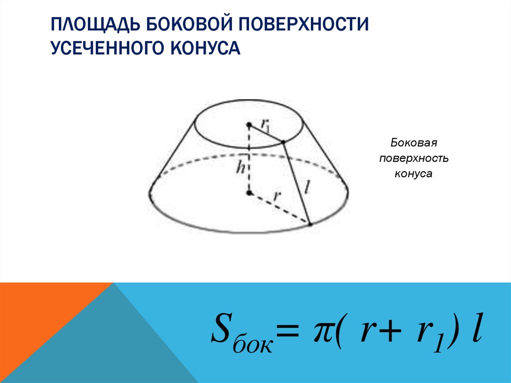 Найти s боковой поверхности