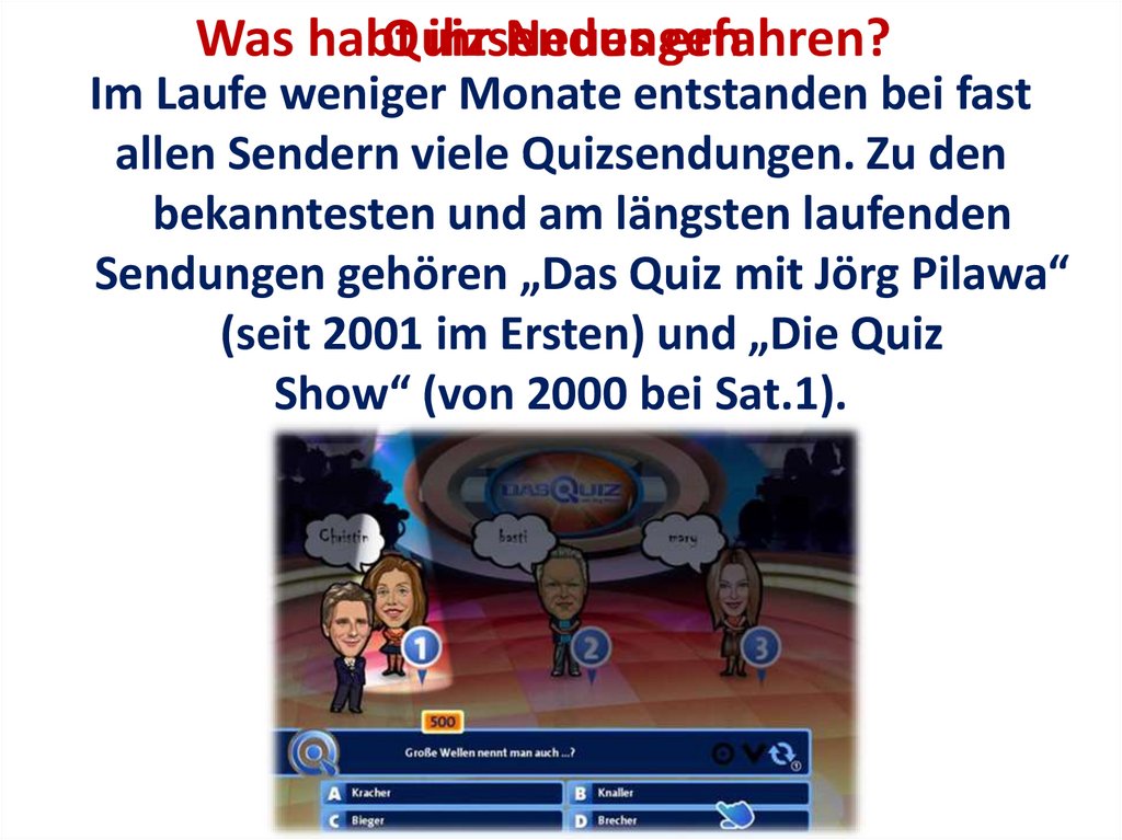 Quizsendungen