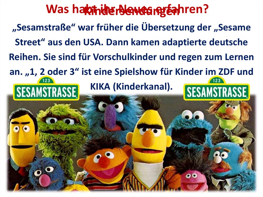 Kindersendungen