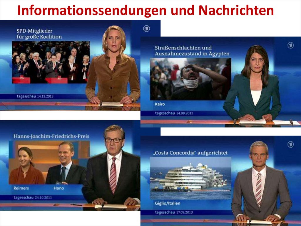Informationssendungen und Nachrichten