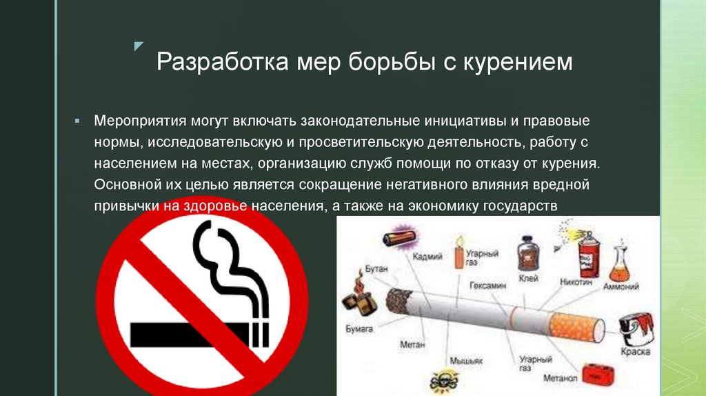 Разработка мер борьбы с курением