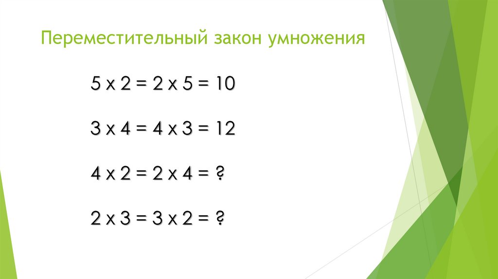 Законы умножения 5 класс никольский презентация