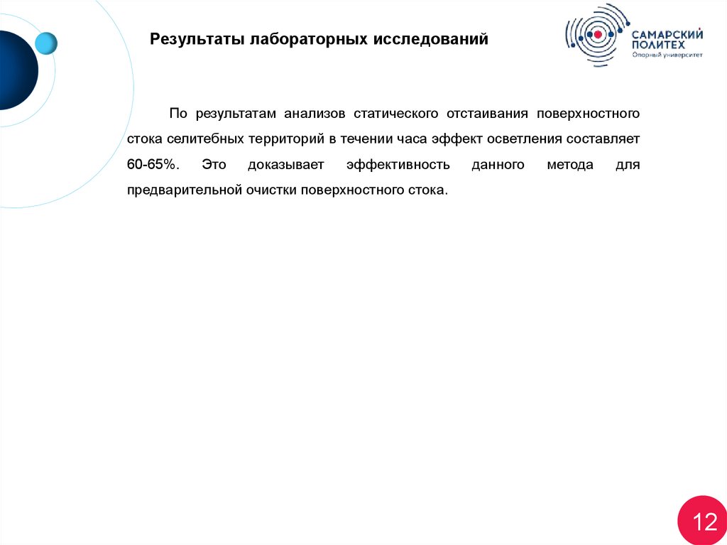 Результаты лабораторных исследований