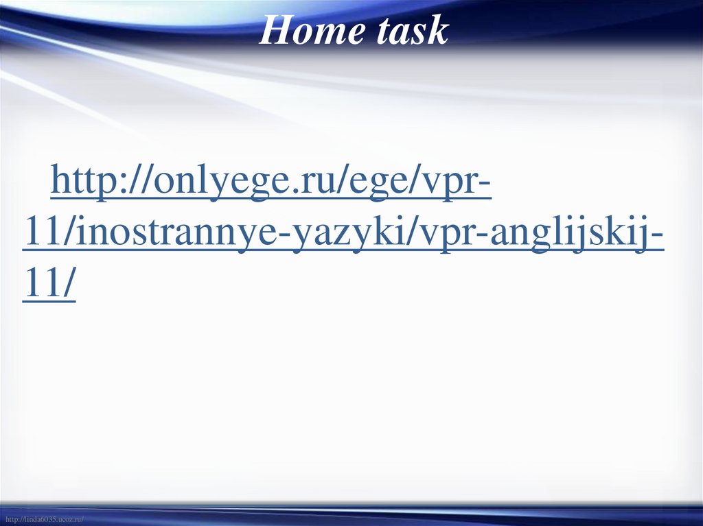 Home task