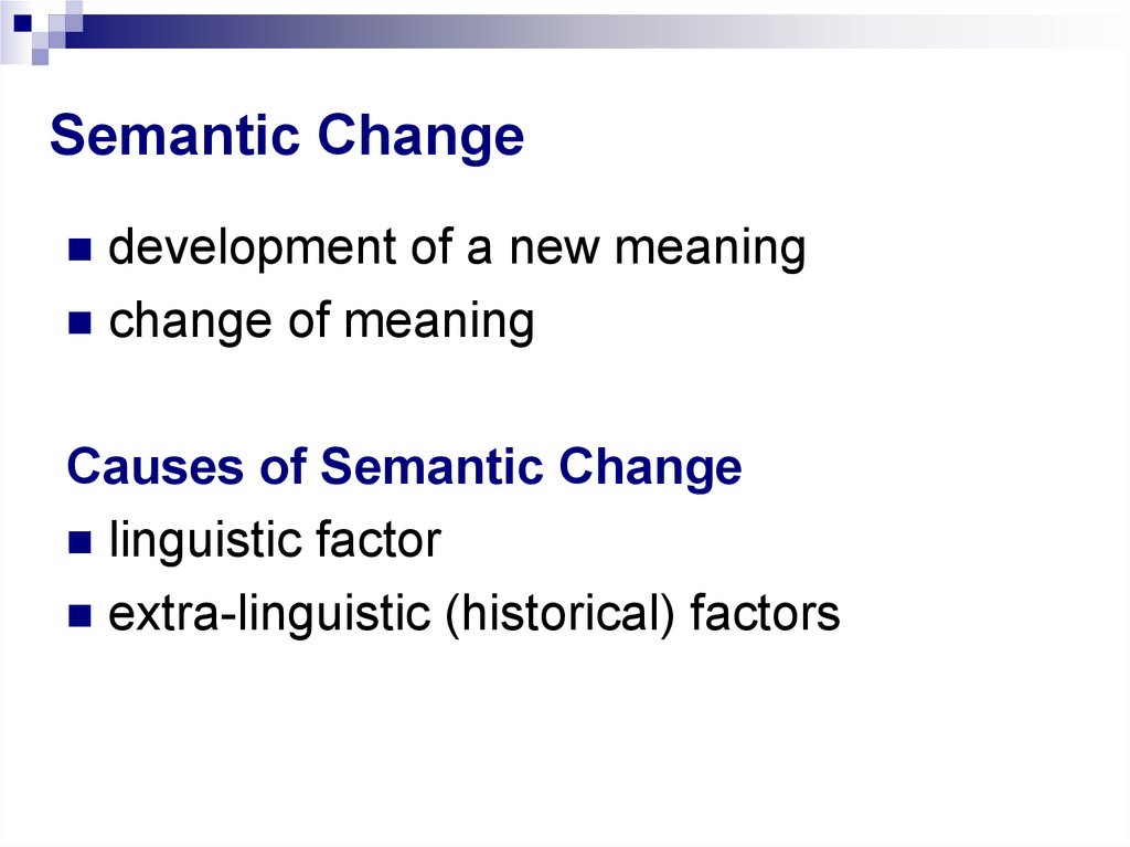 Semantic Change