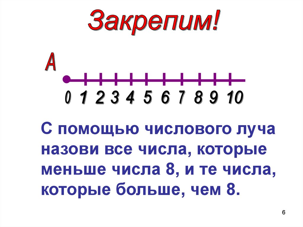 Числовой отрезок для дошкольников презентация