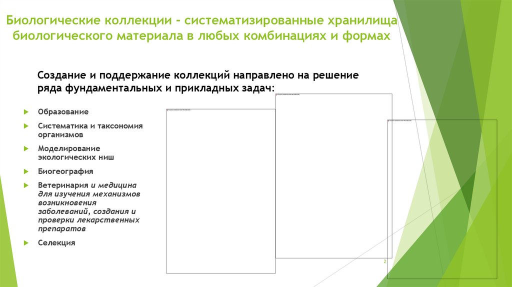Биологические коллекции - систематизированные хранилища биологического материала в любых комбинациях и формах